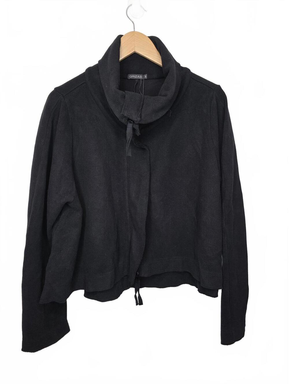 Grizas Slouchy and Stylish Thick Cozy Jacket with Long Sleeves Black, Med